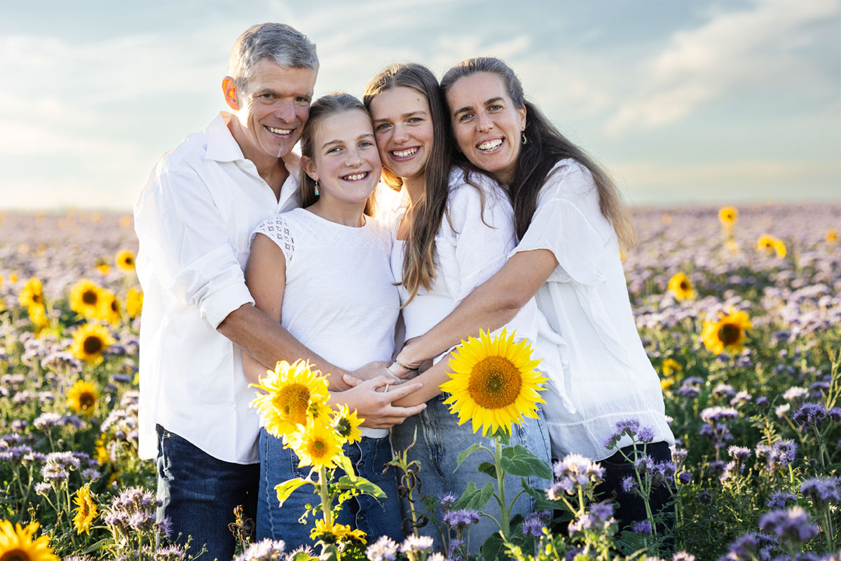 Familienidylle beim Fotoshooting